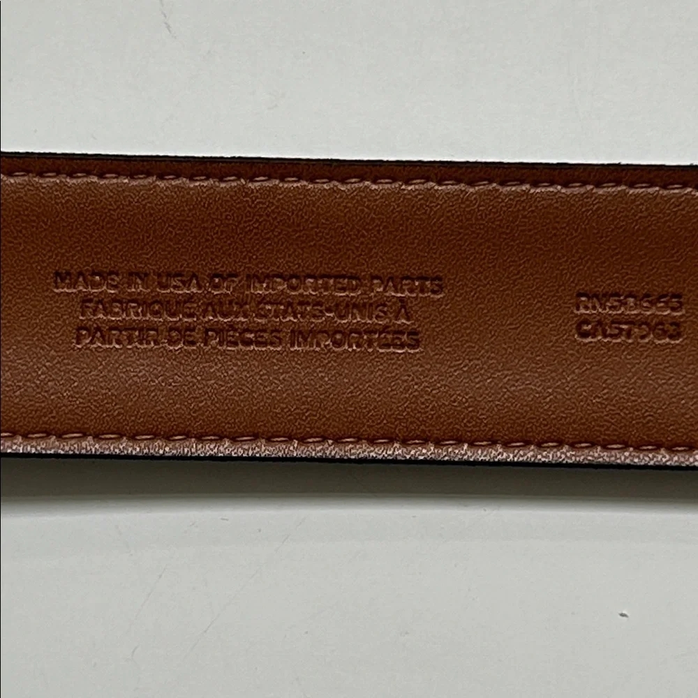 Nordstrom Men’s Shop black leather belt. Size‎ 38. Silver buckle. Made in USA.